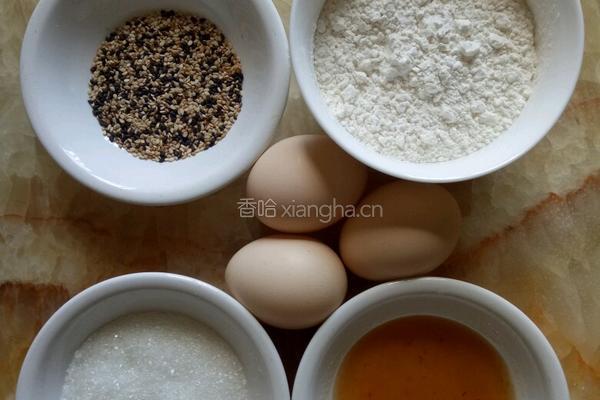 芝麻蜂蜜小蛋糕的做法图解1