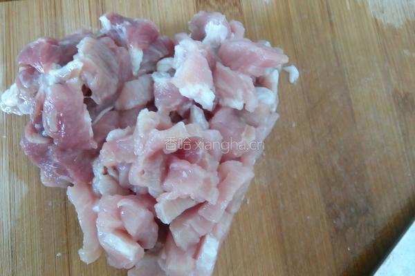 肉丁芥菜头的做法图解3