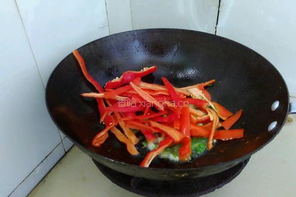 红椒茄子条的做法图解4