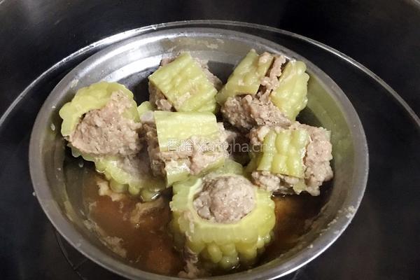 苦瓜酿肉的做法图解6