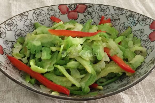 清炒苦瓜的做法图解5