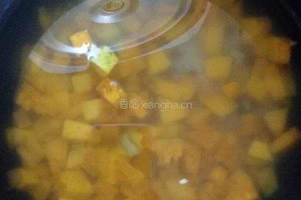 南瓜糯米粥的做法图解3