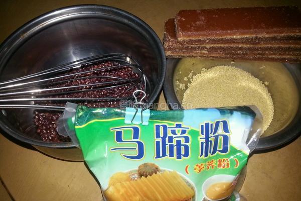 红豆小米糕的做法图解1