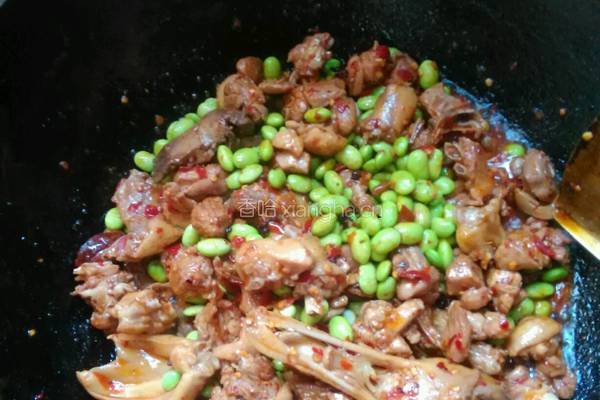 青豆烧鸭的做法图解8