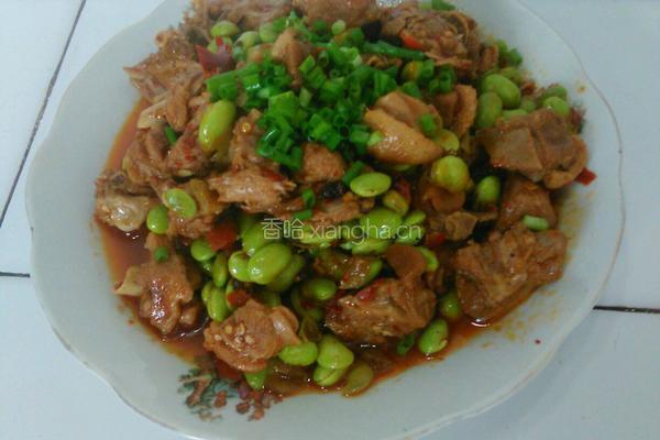 青豆烧鸭的做法图解9