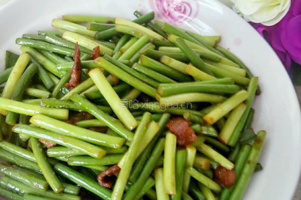 肉丝炒蒜苔的做法图解4