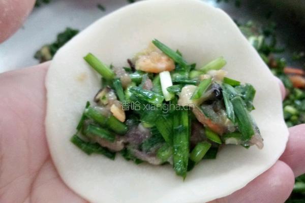 香菇虾米韭菜肉饺子的做法图解8