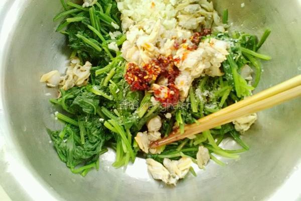 菠菜拌花蚬的做法图解11