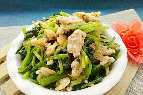菠菜拌花蚬的做法图解12