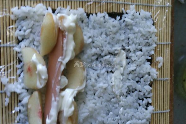 火腿桃子寿司的做法图解4