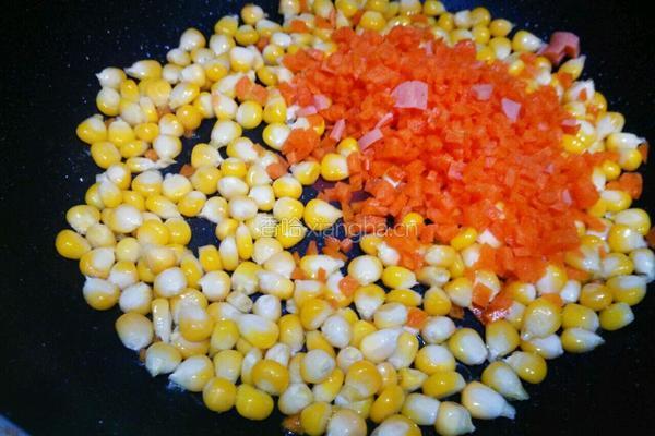 蔬菜粒炒饭的做法图解4