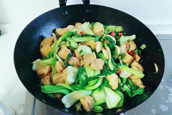 麻辣油菜豆腐泡的做法图解7