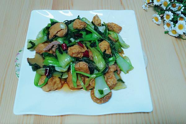 麻辣油菜豆腐泡的做法图解8