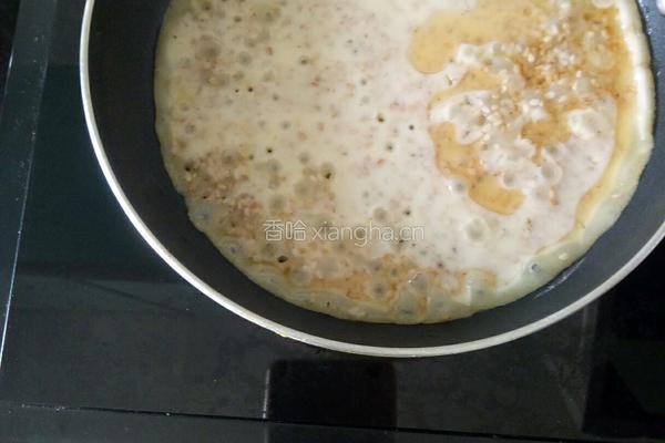 香煎芝麻肉松卷的做法图解4