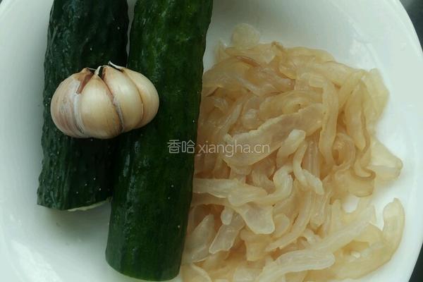 黄瓜拌海蜇的做法图解1