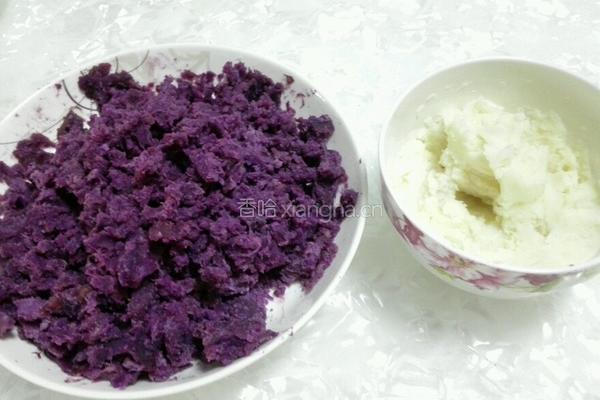 紫薯山药糕的做法图解3