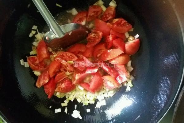 西红柿鸡蛋荆芥面条的做法图解4