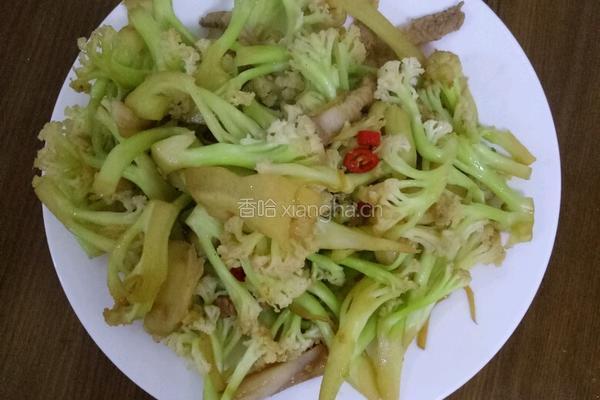 爆香有机花菜的做法图解3