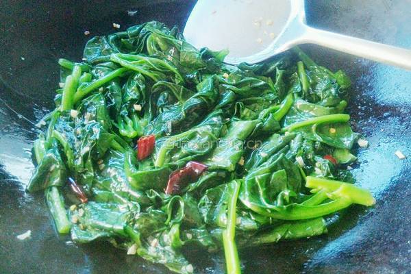 炝炒木耳菜（ 豆腐菜 ）的做法图解6