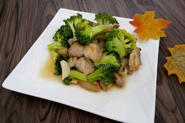 西蓝花炒肉的做法图解10