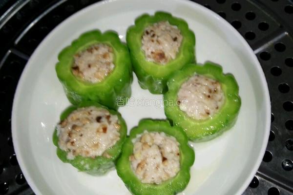 苦瓜镶猪肉的做法图解5