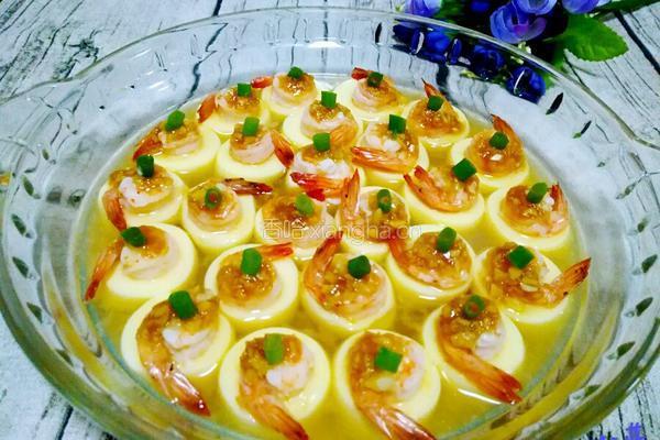 蒜香玉子豆腐蒸虾仁的做法图解12
