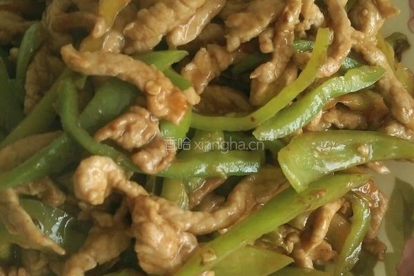 青椒炒肉丝的做法图解5