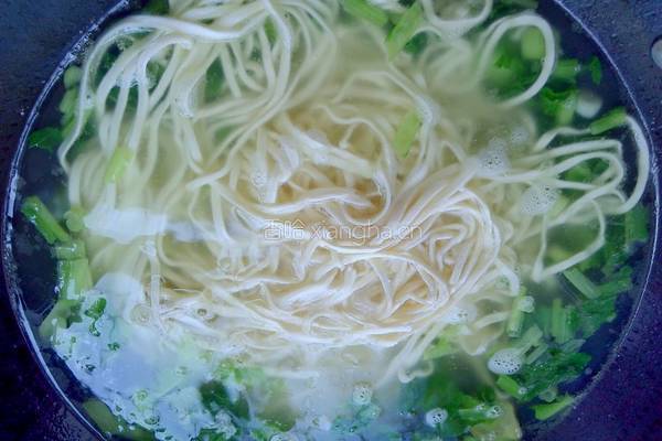 青菜面的做法图解5