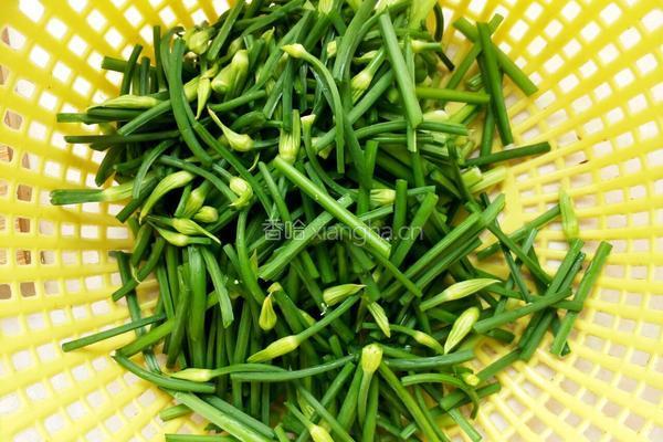 韭苔炒肉沫的做法图解1
