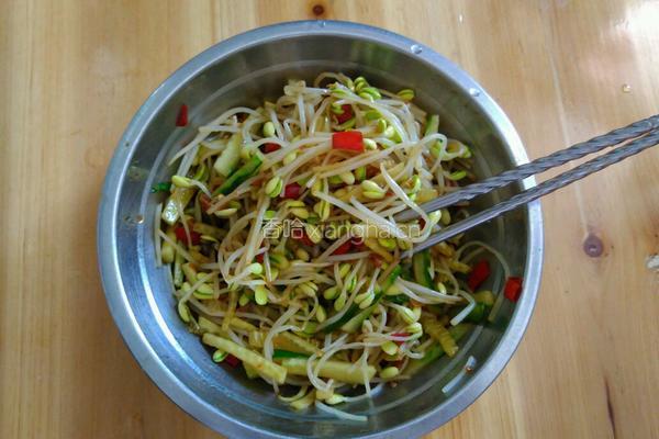 黄豆芽拌青瓜的做法图解5