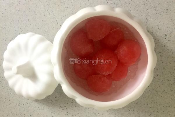 西瓜牛奶西米露的做法图解9