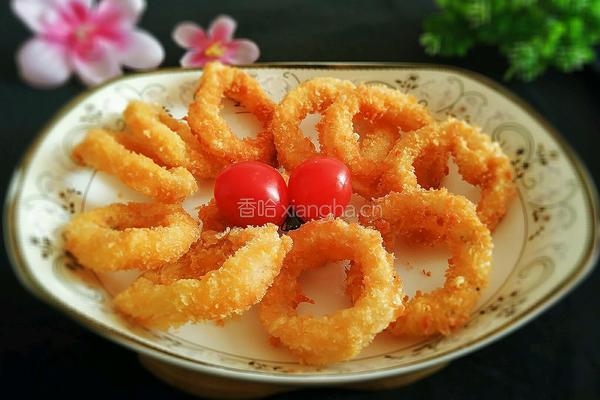 酥炸鱿鱼圈的做法图解7