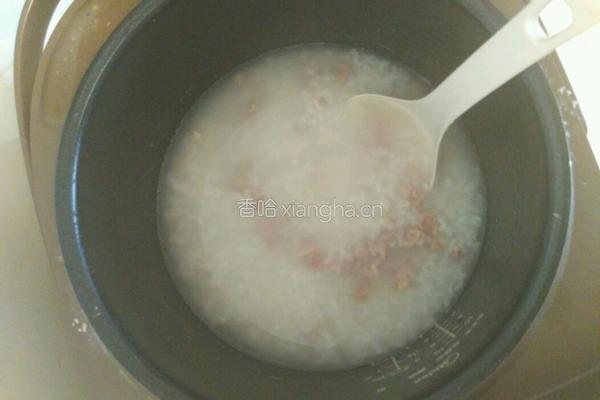 青菜瘦肉粥的做法图解4