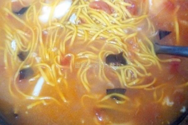 番茄汤面的做法图解4