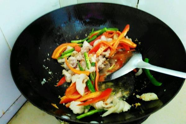 猪肉炒荷兰豆的做法图解5