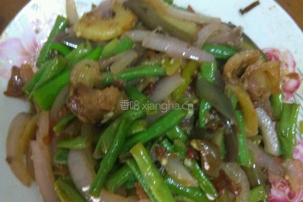 豆角炒茄条的做法图解9