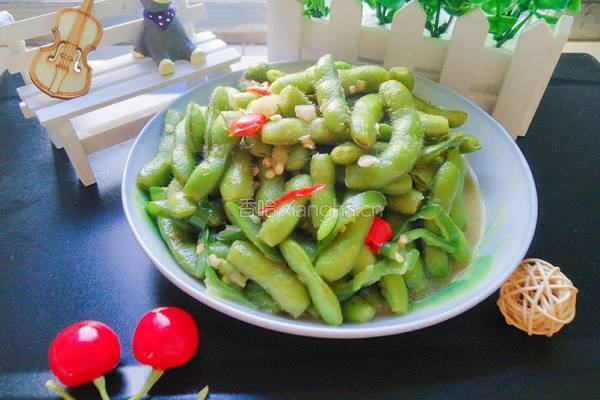 青椒五香毛豆的做法图解8
