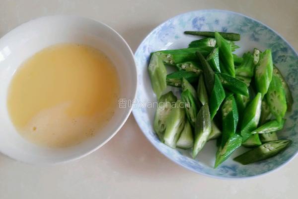秋葵炒鸡蛋的做法图解4