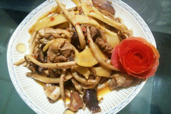 茶树菇子姜鸭的做法图解9