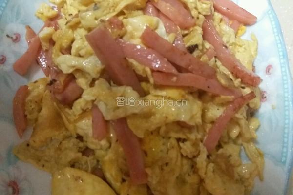 火腿炒鸡蛋的做法图解11