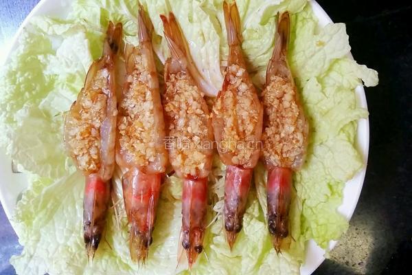 蒜蓉蒸虾的做法图解4