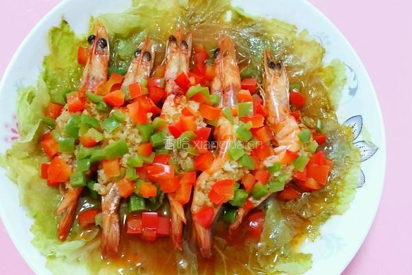 蒜蓉蒸虾的做法图解6