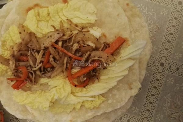 黑椒手撕鸡肉卷的做法图解8