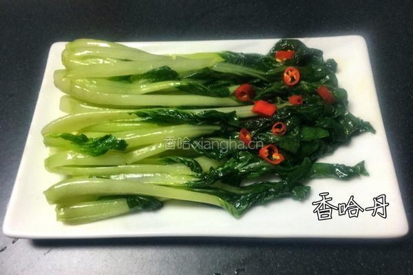炒小白菜的做法图解7