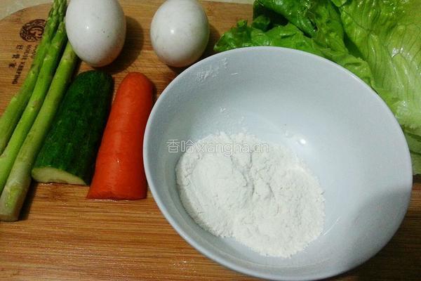 时蔬蛋卷的做法图解1