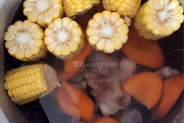 猪骨玉米红萝卜汤的做法图解3