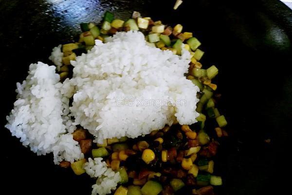 腊肠时蔬咖哩炒饭的做法图解7