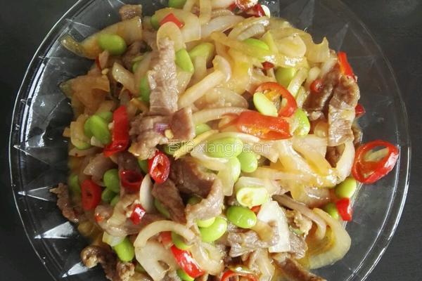 青豆洋葱炒牛肉的做法图解4