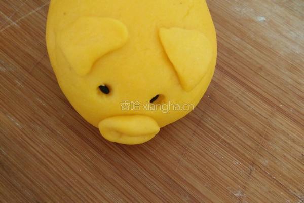 黄金小猪豆沙包的做法图解10