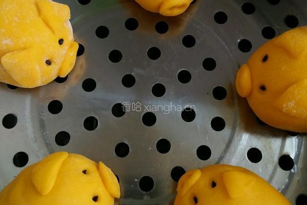 黄金小猪豆沙包的做法图解12